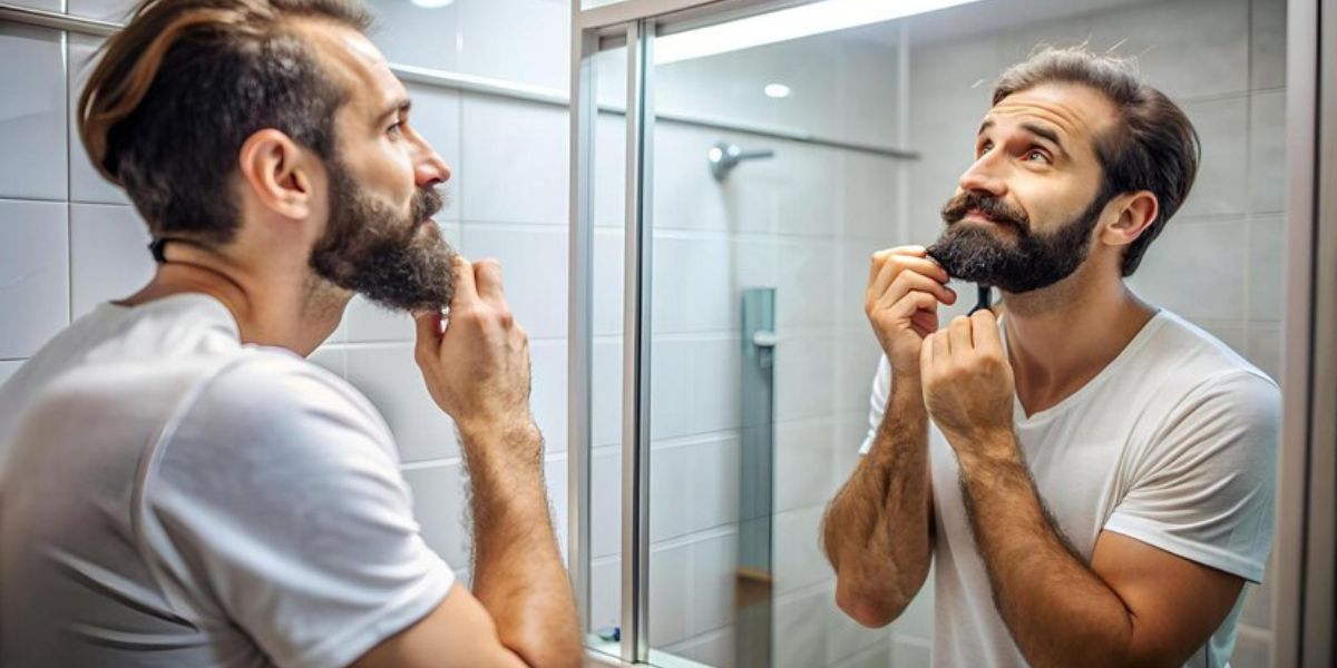 Full Beard with a Neat Mustache